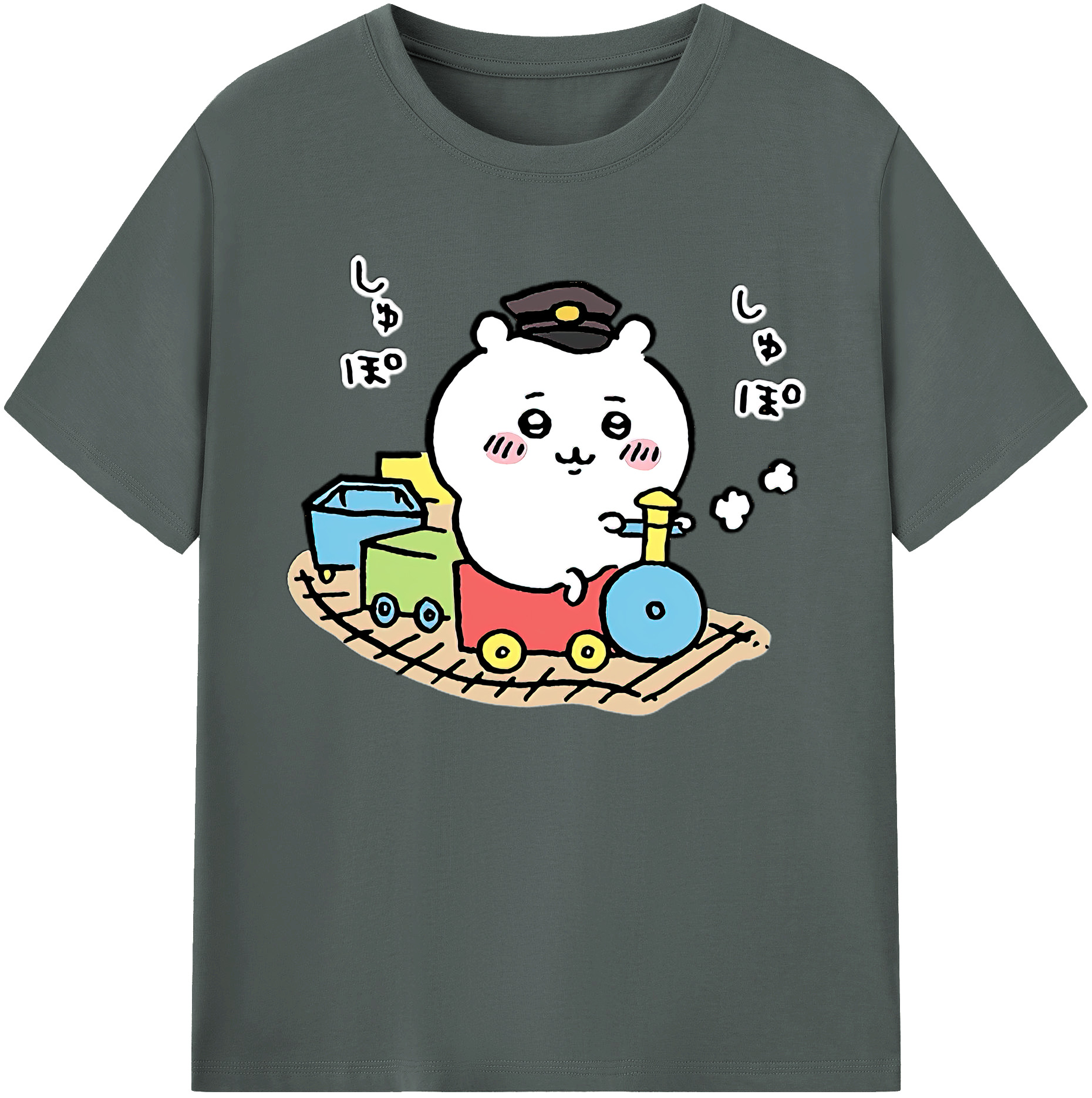 （画像用） ちいかわ ちいかわ Chii-kawa chiikawa 綿100％ メンズ半袖Tシャツ｜肌触りやわらか＆通気性